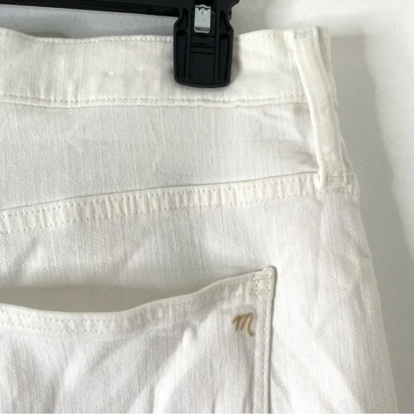 Madewell Stovepipe Jeans NWT Pure White High Rise Slim Fit Stretch Denim - Picture 9 of 14
